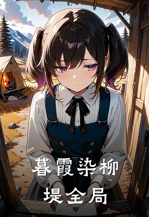 暮霞染柳堤全局